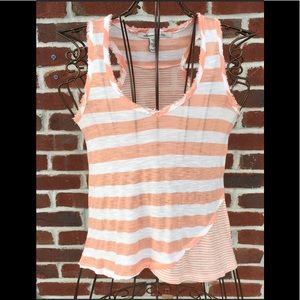EUC AMERICAN RAG DISTRESSED STRIPED RACERBACK TANK